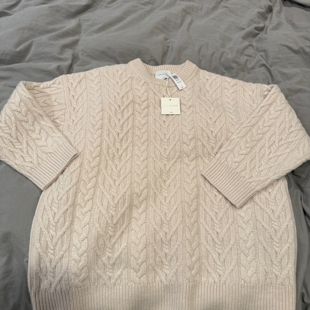 Aritzia Cream Cable Knit Sweater